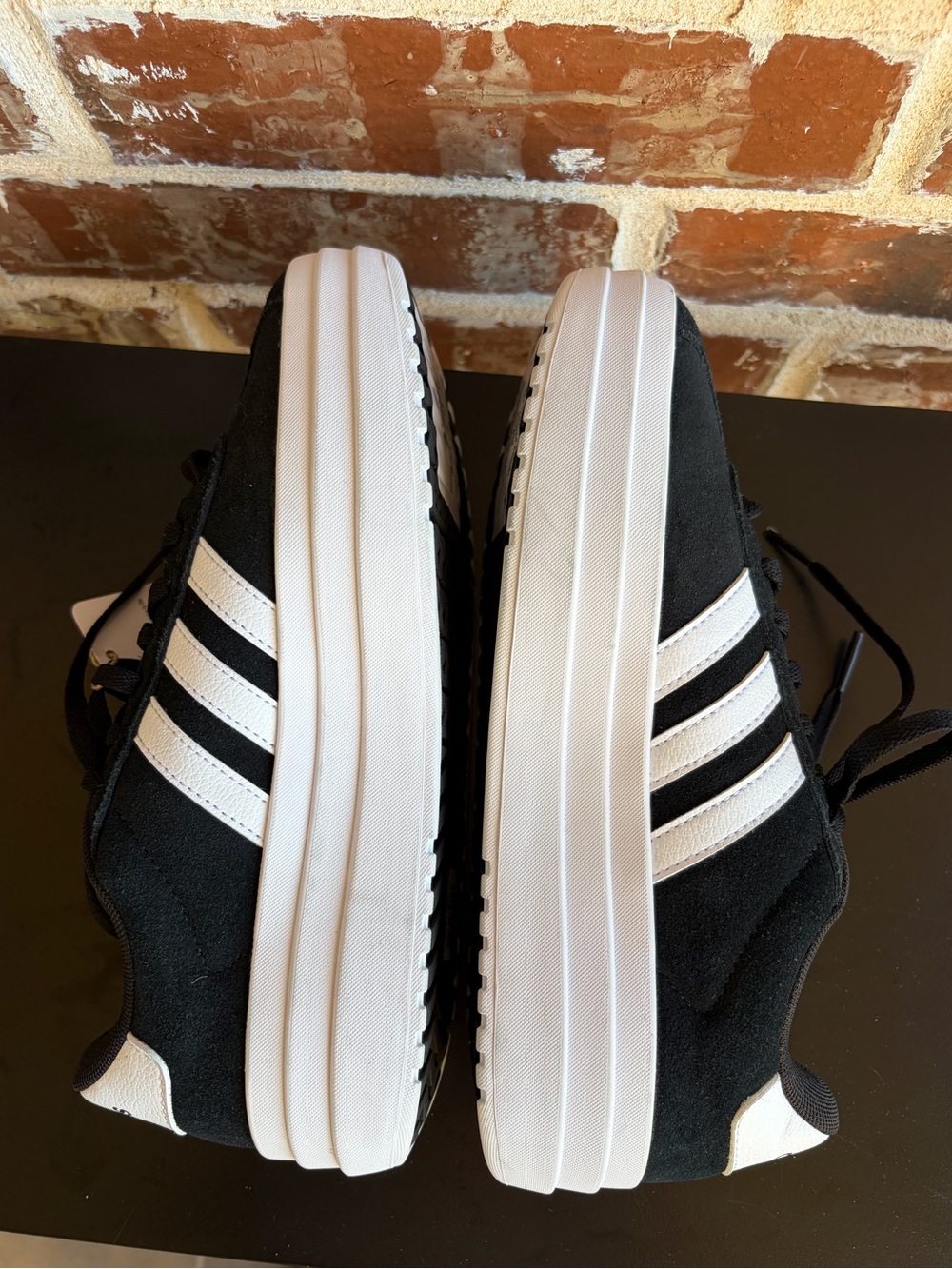adidas VL Court Bold Core Black Cloud White Platform Sneakers Size 6 NWT - Picture 10 of 14